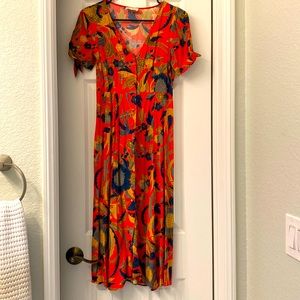 Sezane print midi dress